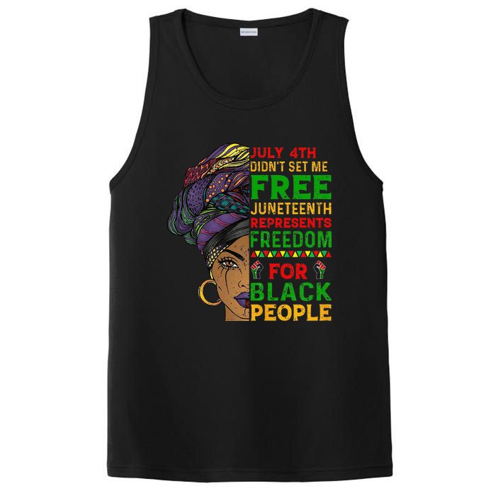 Juneteenth Black Wo Because My Ancestor Weren't Free 1776 PosiCharge Competitor Tank