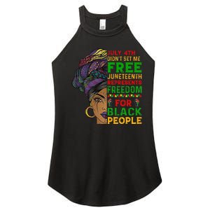 Juneteenth Black Wo Because My Ancestor Weren't Free 1776 Women's Perfect Tri Rocker Tank