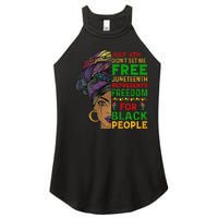 Juneteenth Black Wo Because My Ancestor Weren't Free 1776 Women's Perfect Tri Rocker Tank