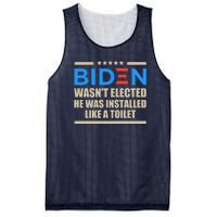 Joe Biden Wasn’t Elected He Was Installed Like A Toilet Mesh Reversible Basketball Jersey Tank