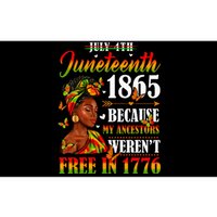 Juneteenth Black Women Because My Ancestor Werent Free 1776 Bumper Sticker