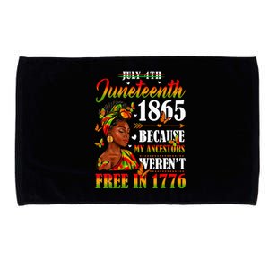 Juneteenth Black Women Because My Ancestor Werent Free 1776 Microfiber Hand Towel