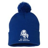 We Finally Beat Medicare Pom Pom 12in Knit Beanie