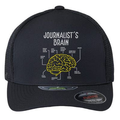 Journalist Brain Writer Reporter Journalism Journalists Meaningful Gift Flexfit Unipanel Trucker Cap