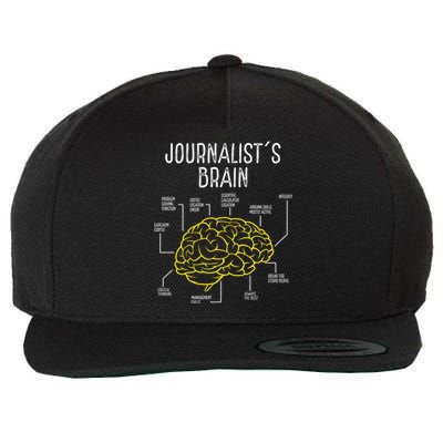 Journalist Brain Writer Reporter Journalism Journalists Meaningful Gift Wool Snapback Cap