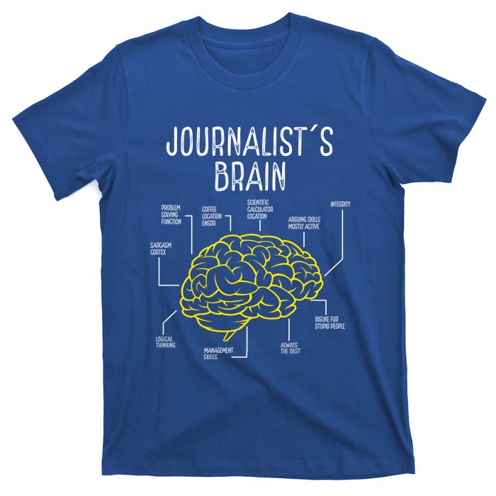 Journalist Brain Writer Reporter Journalism Journalists Meaningful Gift T-Shirt