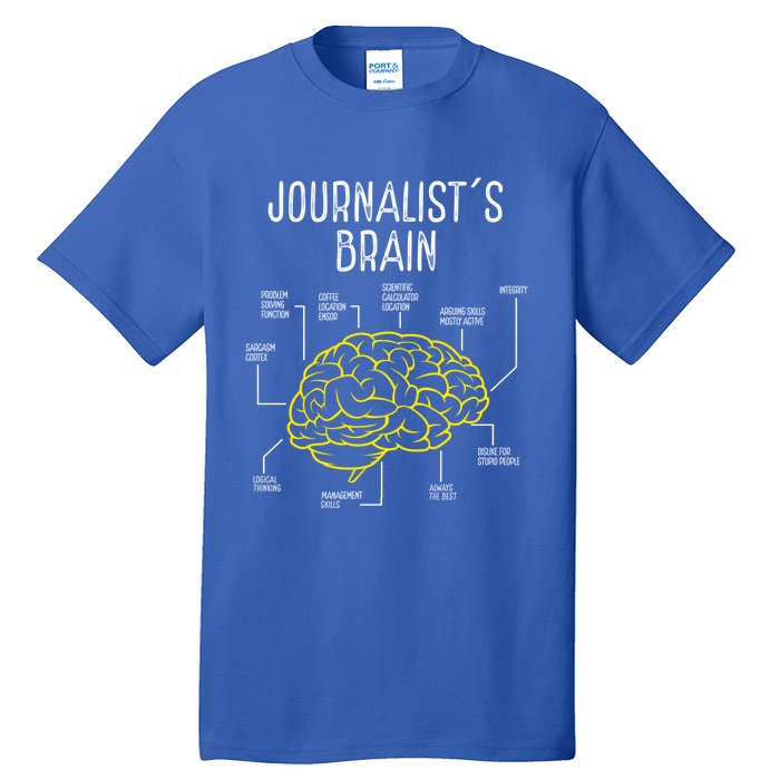 Journalist Brain Writer Reporter Journalism Journalists Meaningful Gift Tall T-Shirt