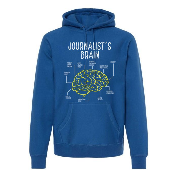 Journalist Brain Writer Reporter Journalism Journalists Meaningful Gift Premium Hoodie