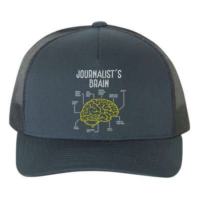 Journalist Brain Writer Reporter Journalism Journalists Meaningful Gift Yupoong Adult 5-Panel Trucker Hat