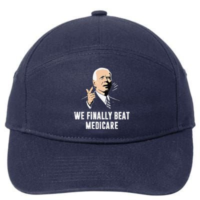 Joe Biden We Finally Beat Medicare Funny Anti Biden 7-Panel Snapback Hat