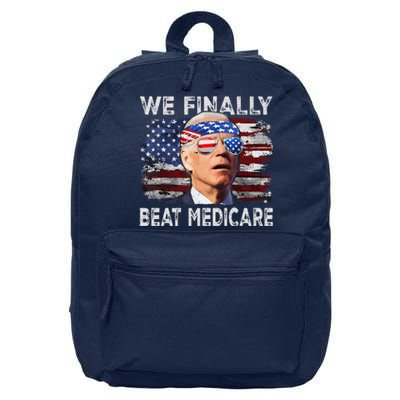 Joe Biden We Finally Beat Medicare Funny Biden 16 in Basic Backpack