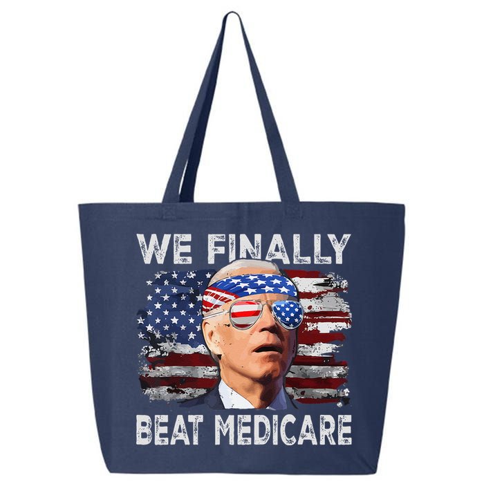 Joe Biden We Finally Beat Medicare Funny Biden 25L Jumbo Tote