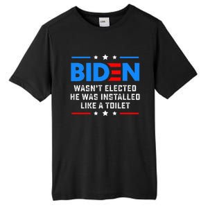 Joe Biden Wasn’t Elected He Was Installed Like A Toilet Tall Fusion ChromaSoft Performance T-Shirt