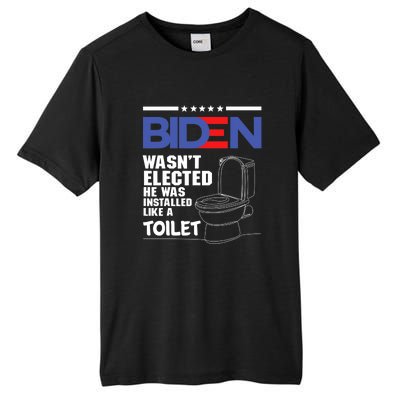 Joe Biden Wasn’t Elected He Was Installed Like A Toilet Tall Fusion ChromaSoft Performance T-Shirt