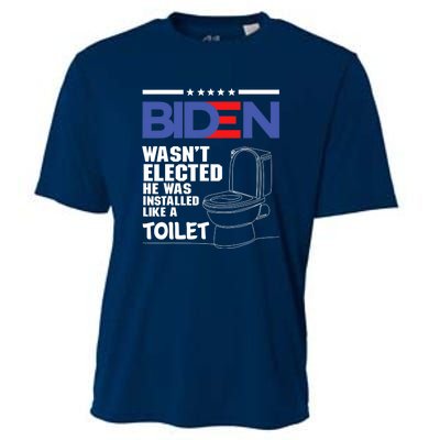 Joe Biden Wasn’t Elected He Was Installed Like A Toilet Cooling Performance Crew T-Shirt