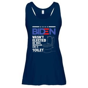 Joe Biden Wasn’t Elected He Was Installed Like A Toilet Ladies Essential Flowy Tank