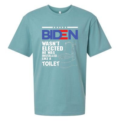 Joe Biden Wasn’t Elected He Was Installed Like A Toilet Sueded Cloud Jersey T-Shirt