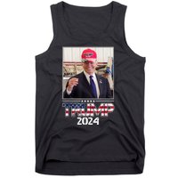 Joe Biden Wearing A Trump Hat Election 2024 Funny Tank Top