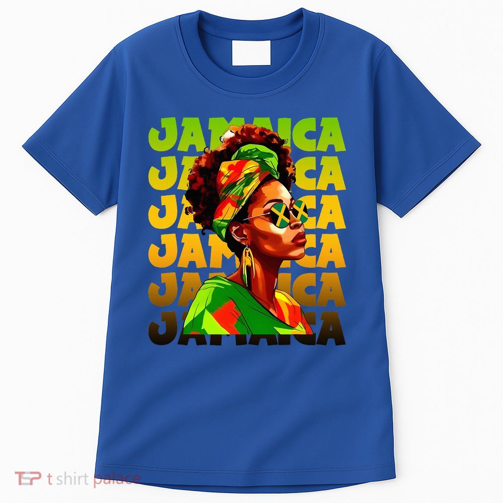 Jamaican Black Woman Melanin Jamaican Girl Afro Hair Pride Tall T-Shirt