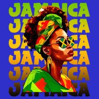 Jamaican Black Woman Melanin Jamaican Girl Afro Hair Pride Women's V-Neck T-Shirt