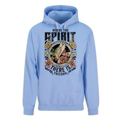 Jesus Bible Where The Spirit Of The Lord Is There Is Freedom Unisex Surf Hoodie