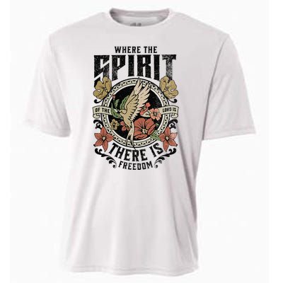 Jesus Bible Where The Spirit Of The Lord Is There Is Freedom Cooling Performance Crew T-Shirt