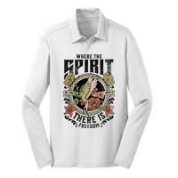 Jesus Bible Where The Spirit Of The Lord Is There Is Freedom Silk Touch Performance Long Sleeve Polo