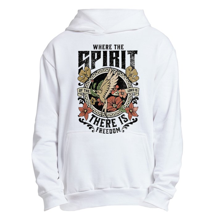 Jesus Bible Where The Spirit Of The Lord Is There Is Freedom Urban Pullover Hoodie