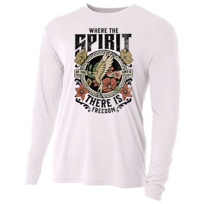 Jesus Bible Where The Spirit Of The Lord Is There Is Freedom Cooling Performance Long Sleeve Crew