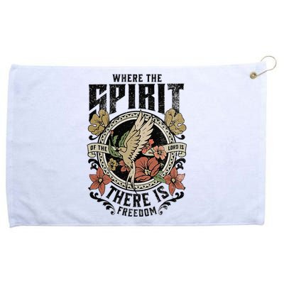 Jesus Bible Where The Spirit Of The Lord Is There Is Freedom Grommeted Golf Towel