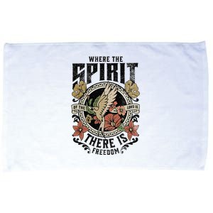 Jesus Bible Where The Spirit Of The Lord Is There Is Freedom Microfiber Hand Towel