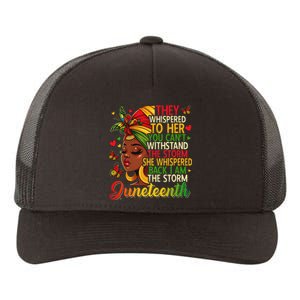 Juneteenth Black Women Girl Black Freedom 1865 History Month Yupoong Adult 5-Panel Trucker Hat