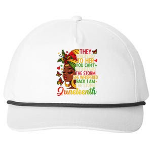 Juneteenth Black Women Girl Black Freedom 1865 History Month Snapback Five-Panel Rope Hat