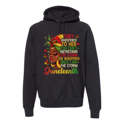 Juneteenth Black Women Girl Black Freedom 1865 History Month Premium Hoodie