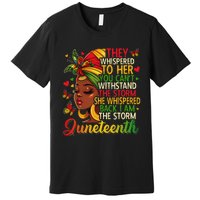 Juneteenth Black Women Girl Black Freedom 1865 History Month Premium T-Shirt