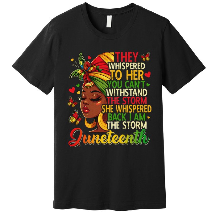 Juneteenth Black Women Girl Black Freedom 1865 History Month Premium T-Shirt