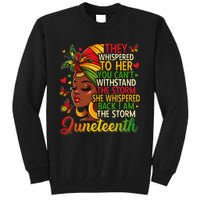 Juneteenth Black Women Girl Black Freedom 1865 History Month Tall Sweatshirt