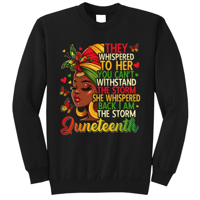 Juneteenth Black Women Girl Black Freedom 1865 History Month Tall Sweatshirt