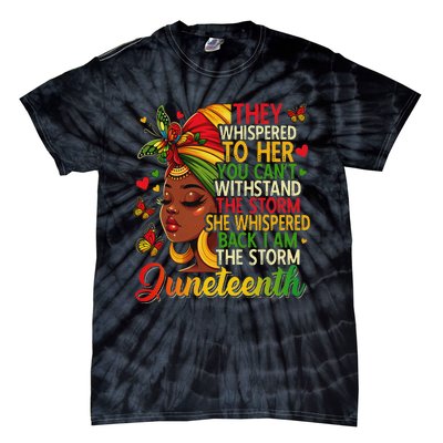 Juneteenth Black Women Girl Black Freedom 1865 History Month Tie-Dye T-Shirt