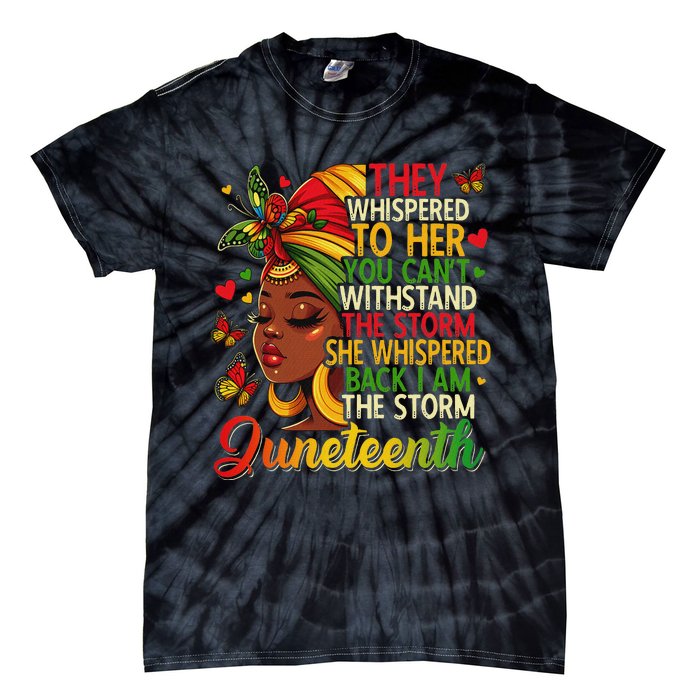 Juneteenth Black Women Girl Black Freedom 1865 History Month Tie-Dye T-Shirt