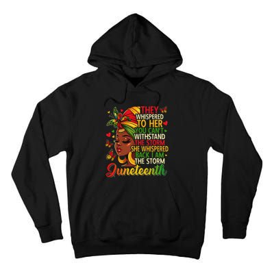 Juneteenth Black Women Girl Black Freedom 1865 History Month Tall Hoodie