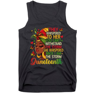 Juneteenth Black Women Girl Black Freedom 1865 History Month Tank Top