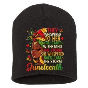 Juneteenth Black Women Girl Black Freedom 1865 History Month Short Acrylic Beanie