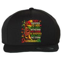 Juneteenth Black Women Girl Black Freedom 1865 History Month Wool Snapback Cap