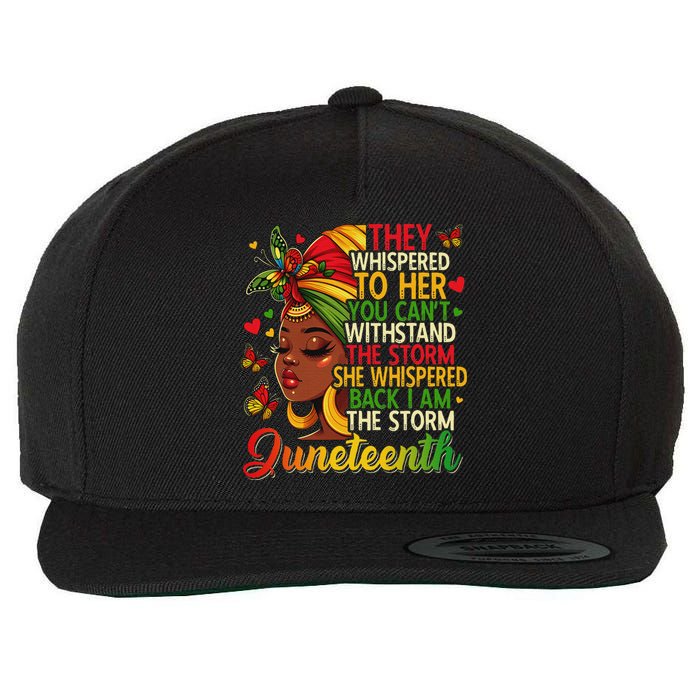 Juneteenth Black Women Girl Black Freedom 1865 History Month Wool Snapback Cap