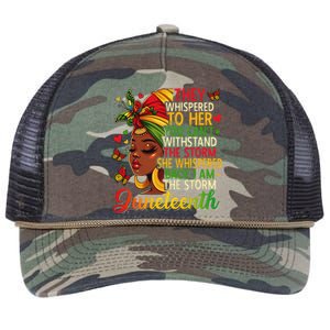 Juneteenth Black Women Girl Black Freedom 1865 History Month Retro Rope Trucker Hat Cap