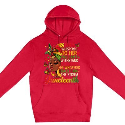 Juneteenth Black Women Girl Black Freedom 1865 History Month Premium Pullover Hoodie