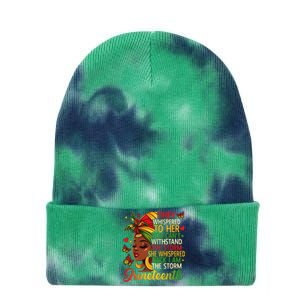 Juneteenth Black Women Girl Black Freedom 1865 History Month Tie Dye 12in Knit Beanie