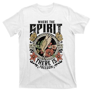 Jesus Bible Where The Spirit Of The Lord Is There Is Freedom T-Shirt