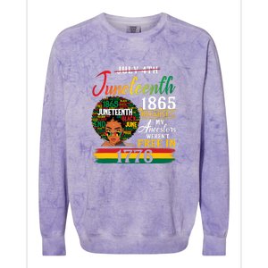 Juneteenth Black Women Because My Ancestor Werent Free 1776 Gift African Pride Colorblast Crewneck Sweatshirt